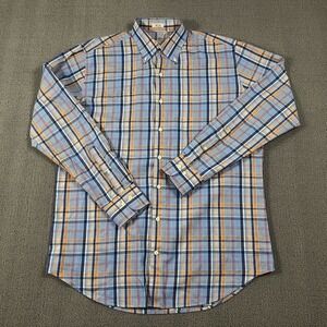 Peter Millar Shirt Adult Large Plaid Button Up Long Sleeve Golf Casual Men's